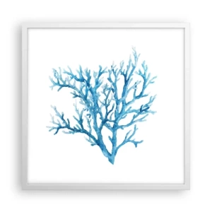 Affiche dans un cadre blanc - Poster - Filigrane nautique - 50x50 cm