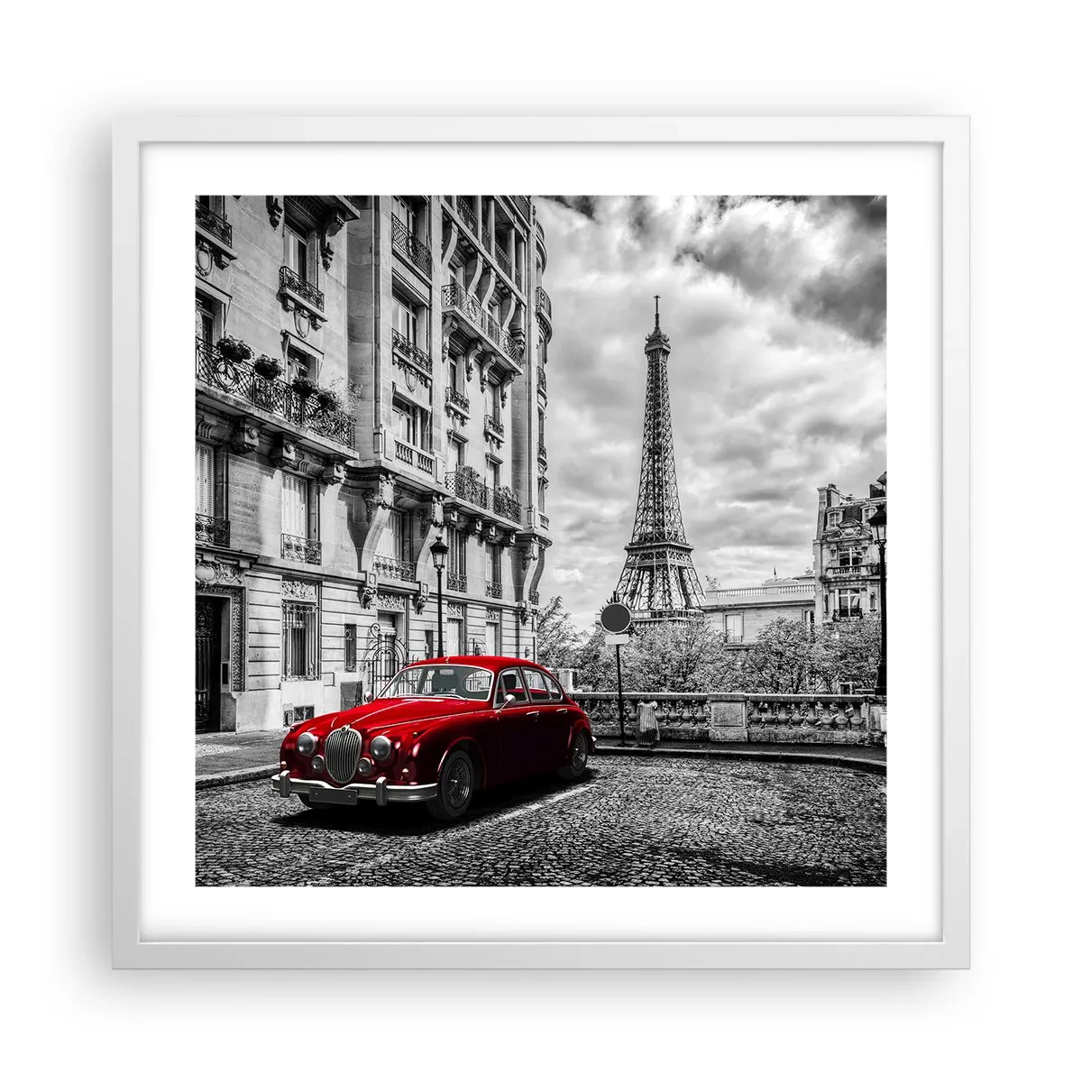 Affiche dans un cadre blanc - Poster - Prédateur dans la ville - 50x50 cm