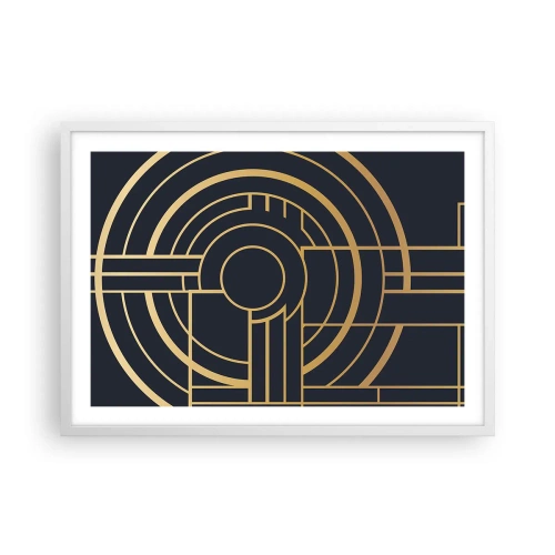 Affiche dans un cadre blanc - Poster - Rotation des éléments - 70x50 cm