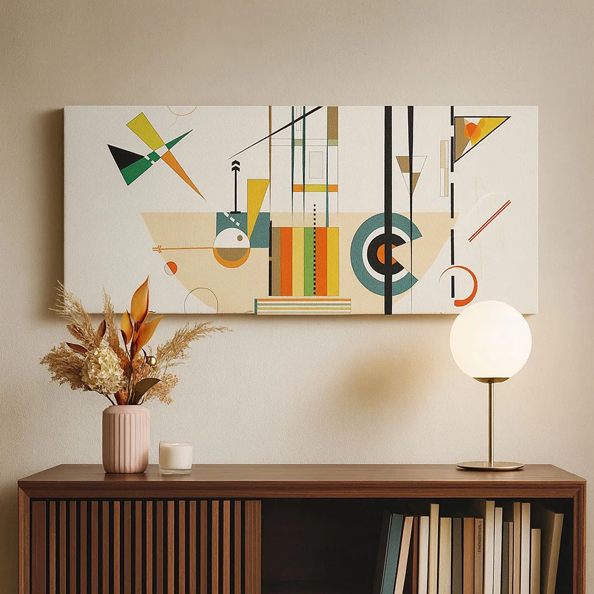 Impression sur toile - Image sur toile - Et le monde s’amuse - 100x40 cm