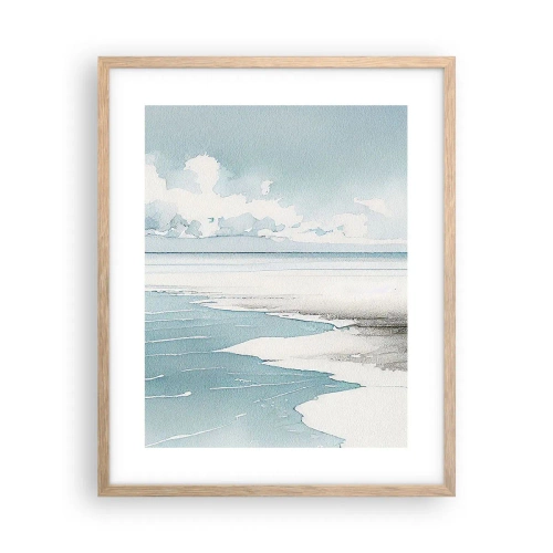 Affiche dans un chêne clair - Poster - Marée douce - 40x50 cm