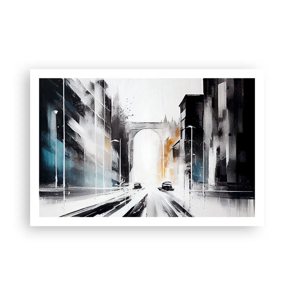 Affiche - Poster - Étude de ville : architecture et mouvement - 91x61 cm