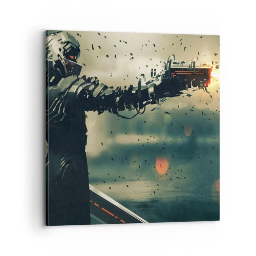 Impression sur toile - Image sur toile - L'arme fatale - Votre propre Terminator - 70x70 cm