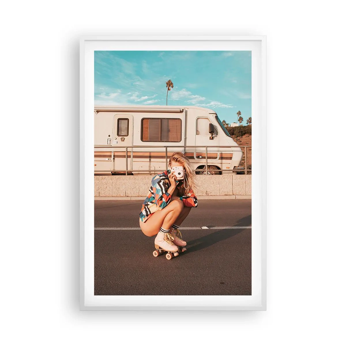 Affiche dans un cadre blanc - Poster - Souriez s'il-vous-plait! - 61x91 cm