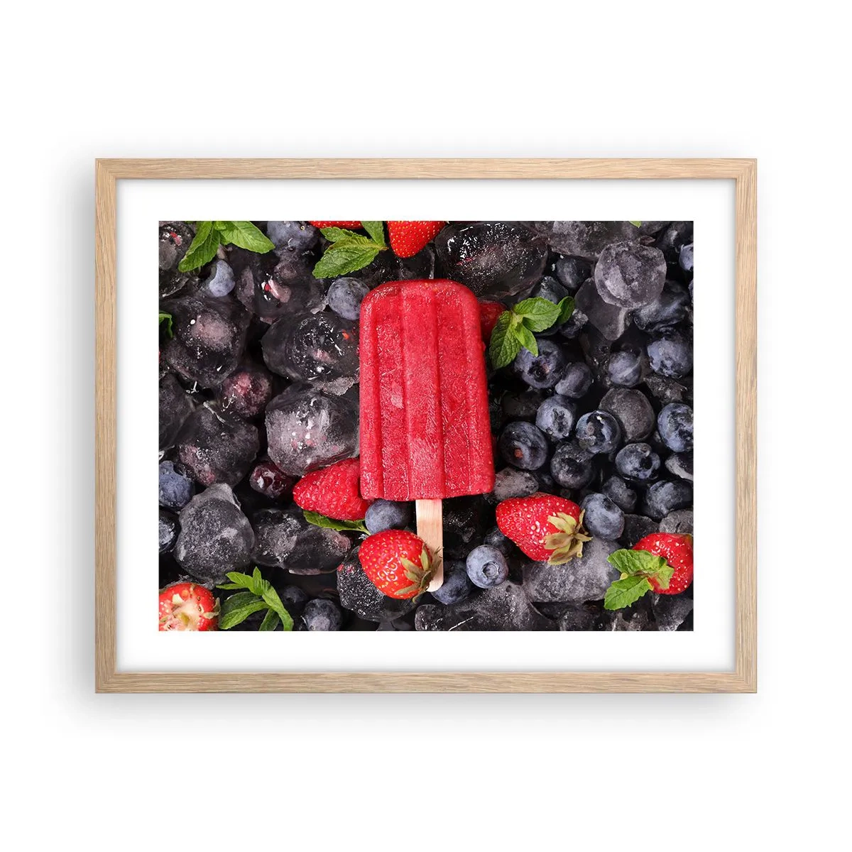 Affiche dans un chêne clair - Poster - Le goût d’un été chaud - 50x40 cm