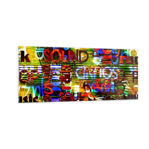 Impression sur verre - Image sur verre - Toutes les nuances du son - 100x40 cm