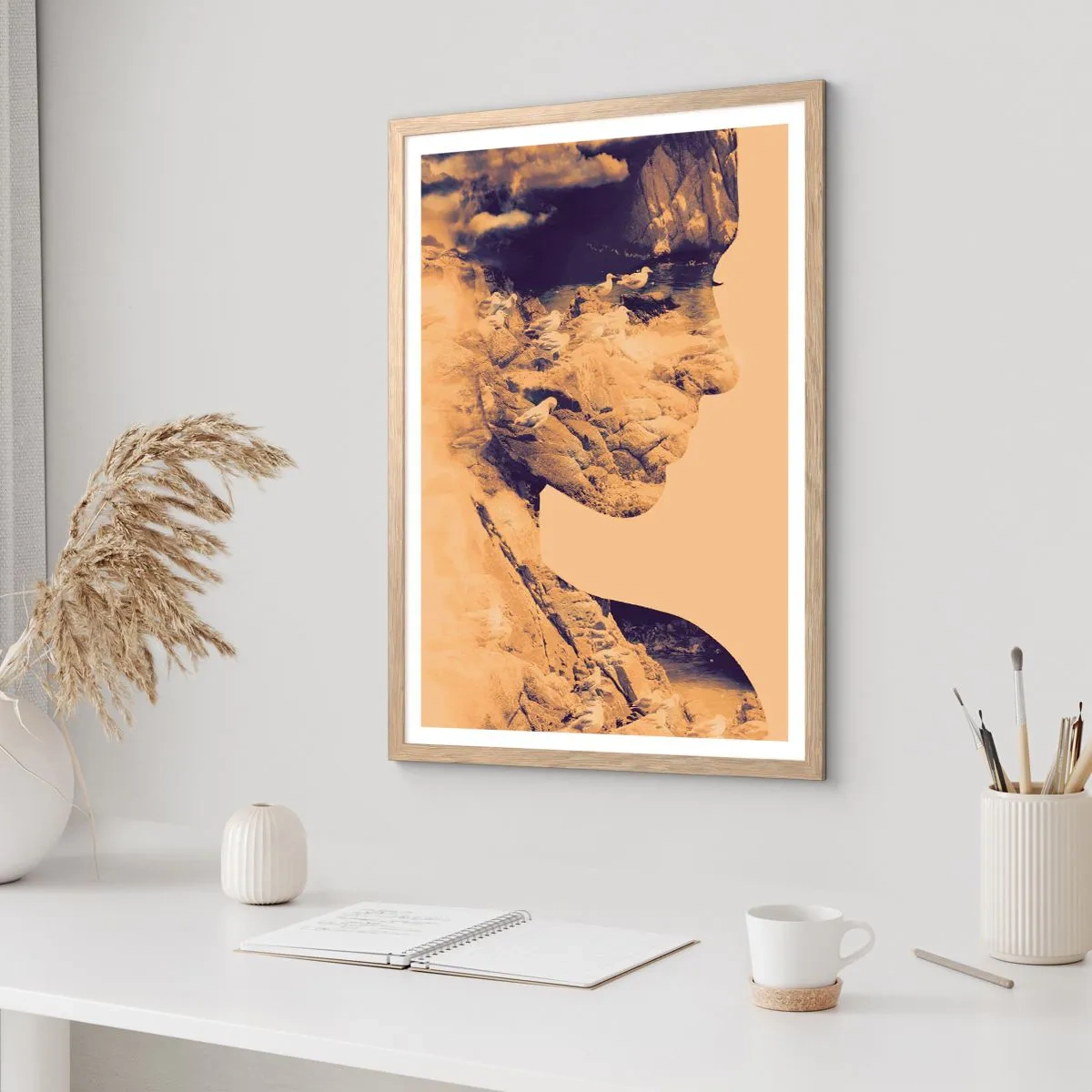 Affiche dans un chêne clair - Poster - Beauté de la nature - 50x70 cm