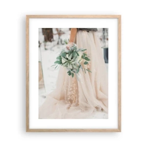 Affiche dans un chêne clair - Poster - Et il vécurent longtemps et heureux - 40x50 cm