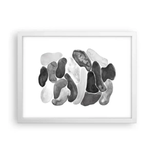 Affiche dans un cadre blanc - Poster - Abstraction rocheuse - 40x30 cm