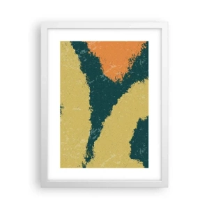 Affiche dans un cadre blanc - Poster - Abstraction – mouvement lent - 30x40 cm
