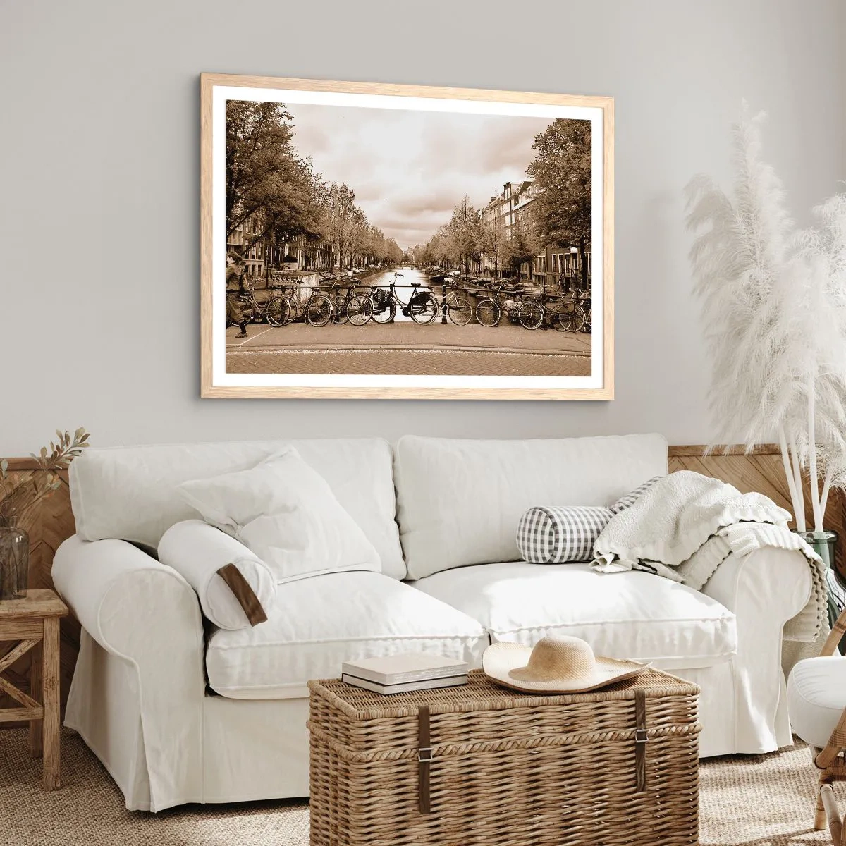 Affiche dans un chêne clair - Poster - Ambiance hollandaise - 100x70 cm