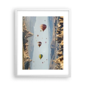 Affiche dans un cadre blanc - Poster - Ici, tout est possible - 40x50 cm