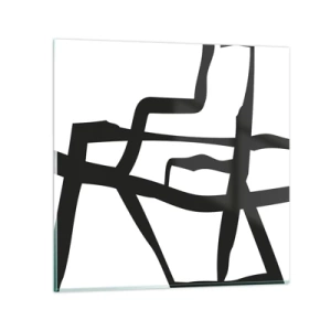 Impression sur verre - Image sur verre - Conception noir et blanc - 30x30 cm