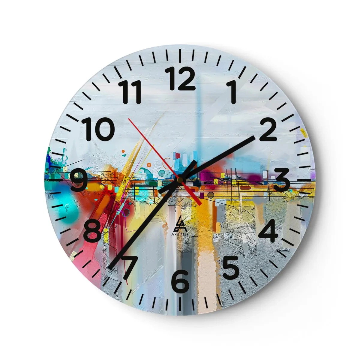 Horloge murale - Pendule murale - Pont de joie sur le fleuve de la vie - 40x40 cm