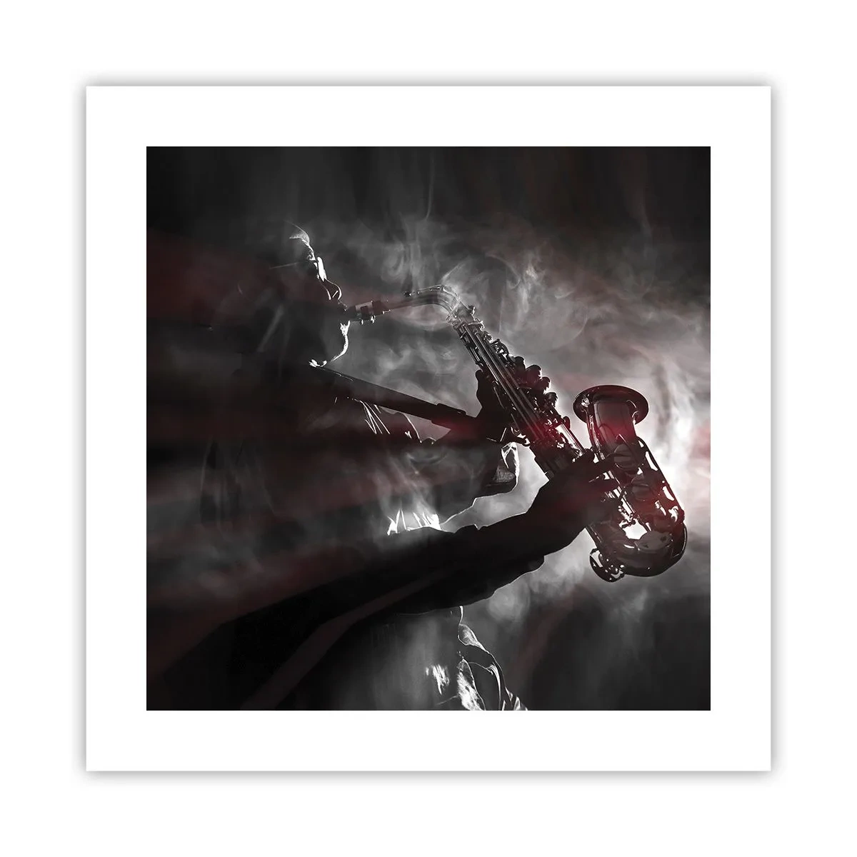 Affiche - Poster - Dans les brumes du jazz - 40x40 cm