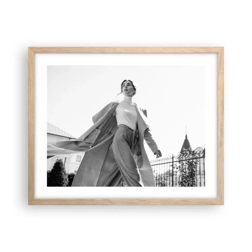 Affiche dans un chêne clair - Poster - Tu viens avec moi? - 50x40 cm