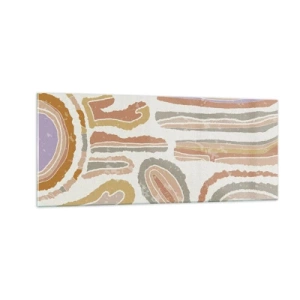 Impression sur verre - Image sur verre - Coupes transversales colorées - 100x40 cm