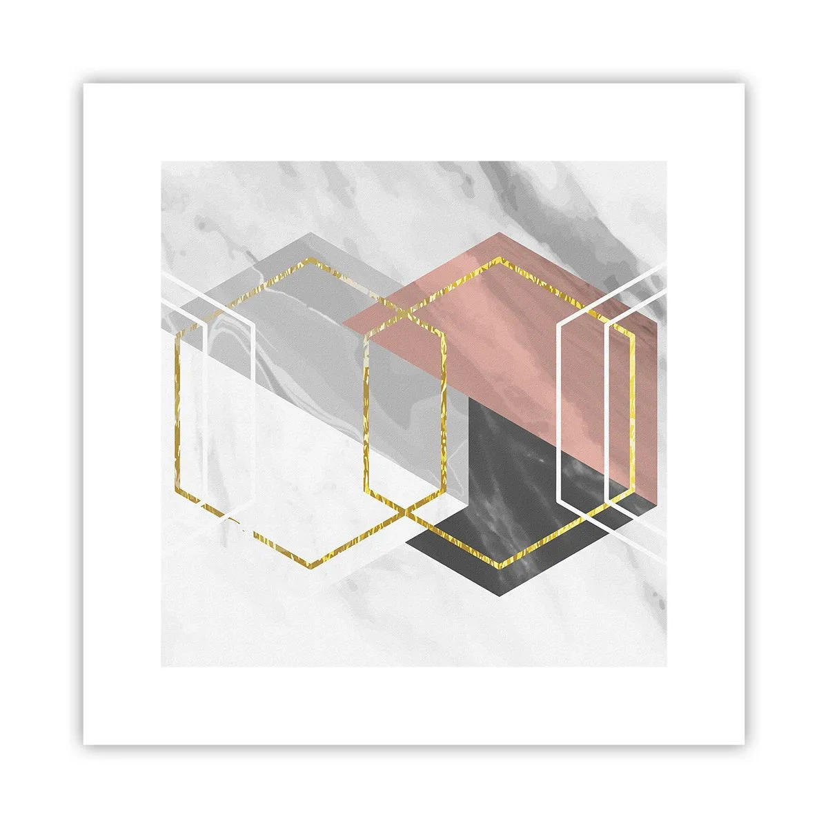 Affiche - Poster - Composition en chaîne - 30x30 cm