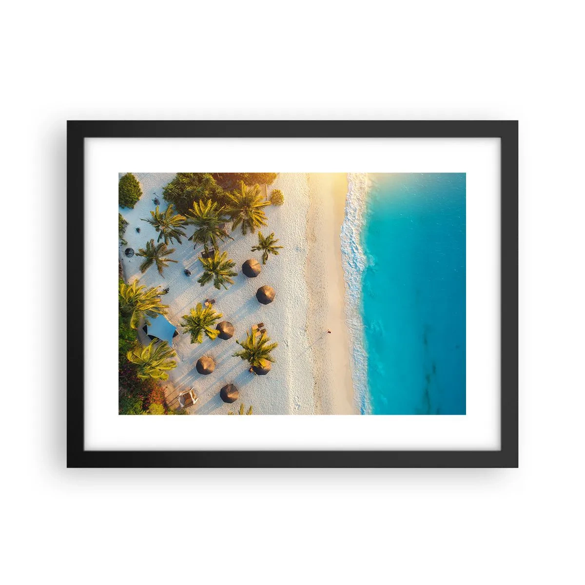 Affiche dans un cadre noir - Poster - Bienvenue au paradis - 40x30 cm