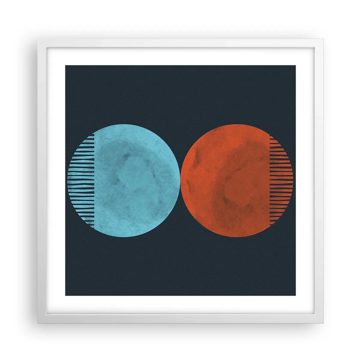 Affiche dans un cadre blanc - Poster - Seulement la géométrie ? - 50x50 cm