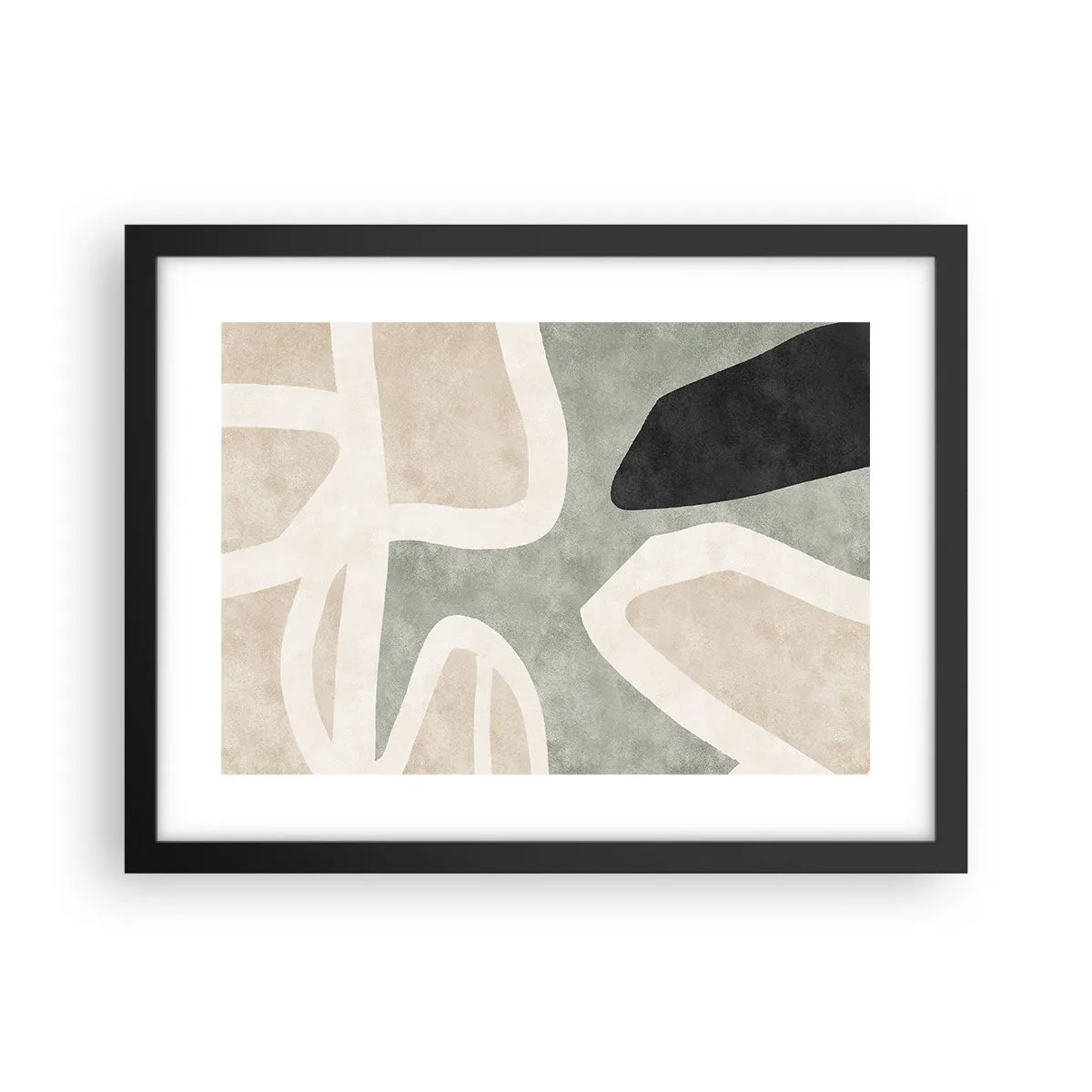 Affiche dans un cadre noir - Poster - Composition pour motif noir - 40x30 cm