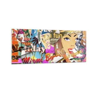 Impression sur verre - Image sur verre - Souvenirs de vacances - 100x40 cm