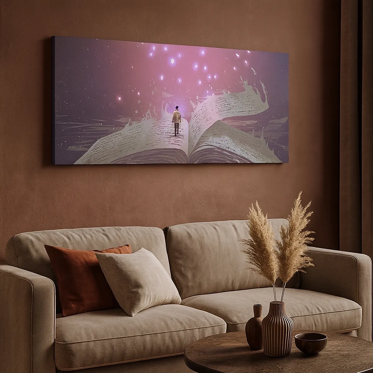 Impression sur toile - Image sur toile - Invitation à un autre monde - lisez ! - 30x30 cm