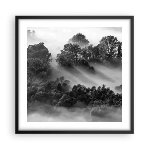 Affiche dans un cadre noir - Poster - Sortir de son sommeil - 50x50 cm