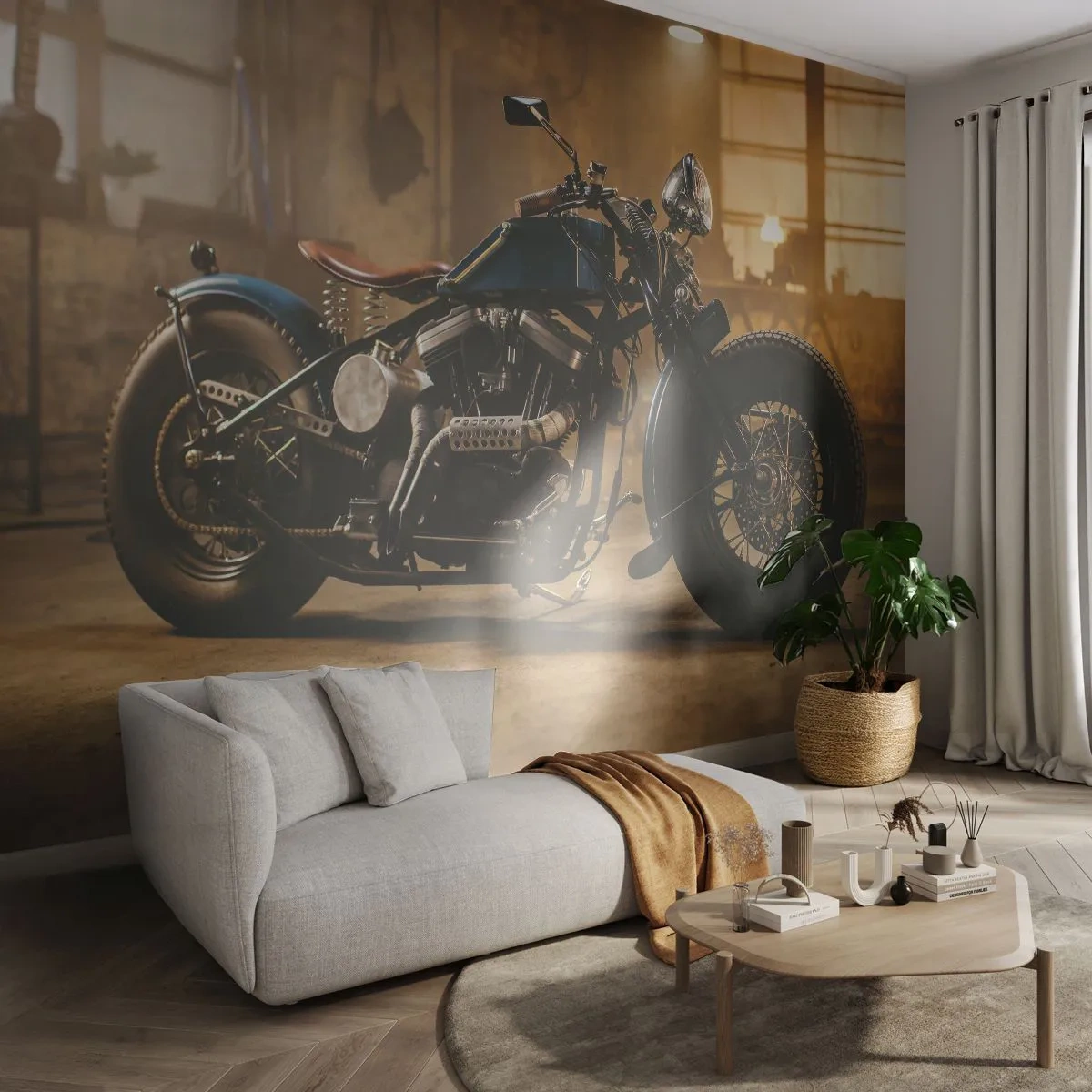 Papier Peint Autocollant Deluxe Sticker - Je peux tout - Moto, Ancien, Automobile - 250x175 cm