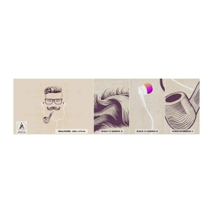 Échantillon de Papier Peint Premium Canvas - Un vrai homme? - Homme, Abstraction, Tuyau - 100x30 cm