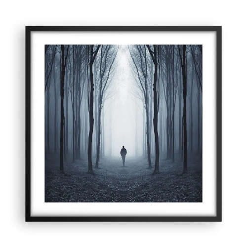 Affiche dans un cadre noir - Poster - Tout est simple et clair - 50x50 cm