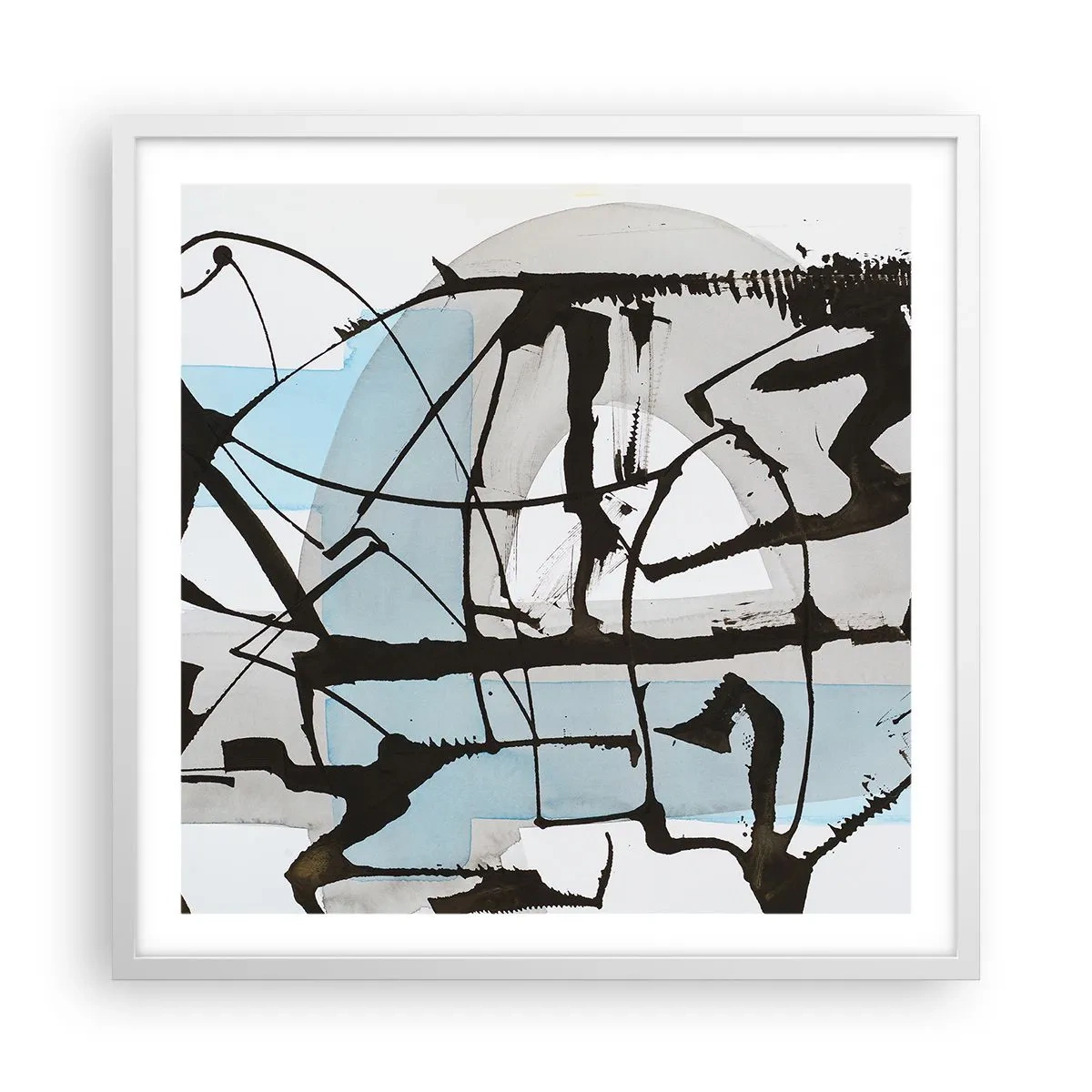 Affiche dans un cadre blanc - Poster - Bleu malgré tout - 60x60 cm