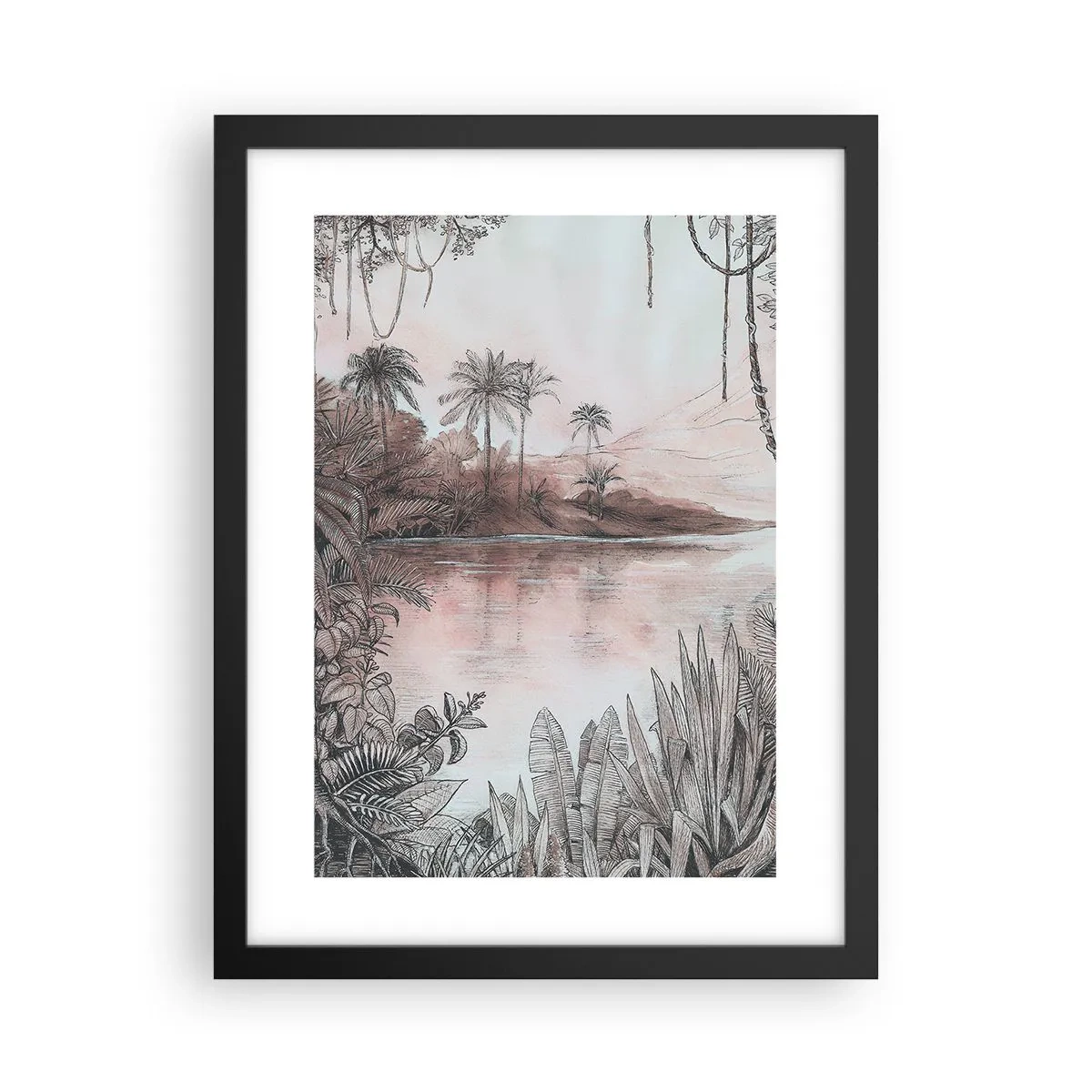 Affiche dans un cadre noir - Poster - Journal d'un explorateur du XIXe siècle - 30x40 cm