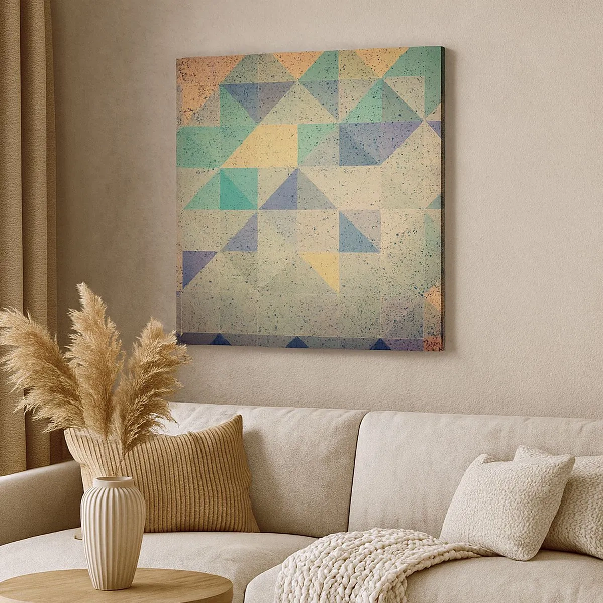 Impression sur toile - Image sur toile - République des triangles - 30x30 cm