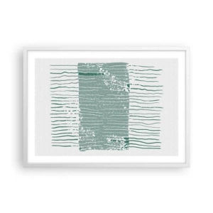 Affiche dans un cadre blanc - Poster - Abstraction de la mer - 70x50 cm