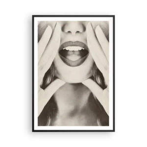 Affiche dans un cadre noir - Poster - J'arrive! - 70x100 cm