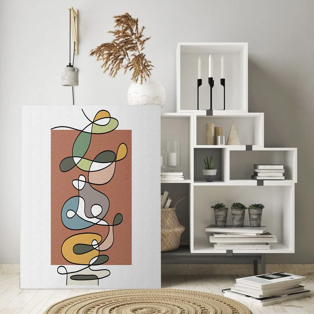 Impression sur verre - Image sur verre - Abstraction : danse colorée - 80x120 cm