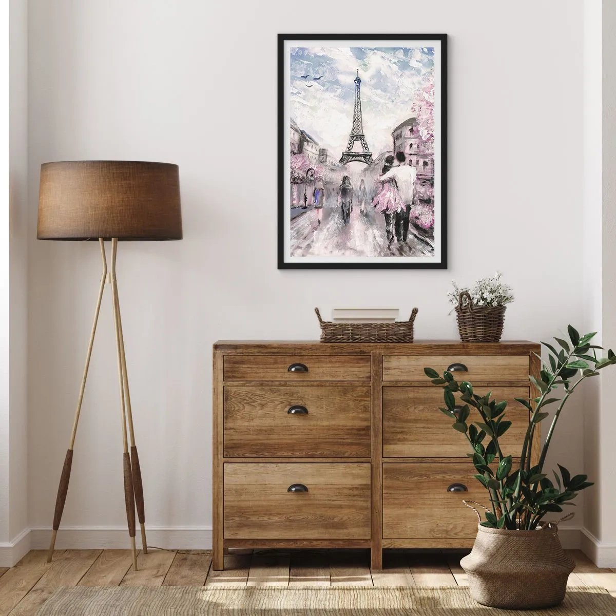 Affiche dans un cadre noir - Poster - Comment tomber amoureu, il faut juste... - 40x50 cm