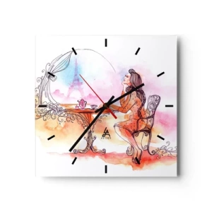 Horloge murale - Pendule murale - Le chic parisien - 40x40 cm
