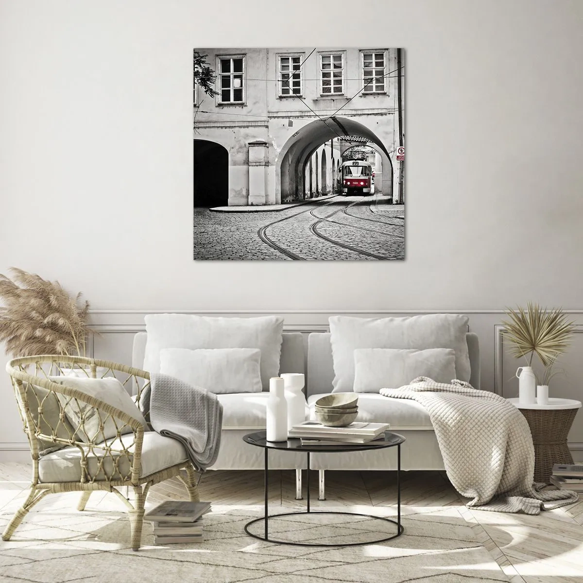 Impression sur verre - Image sur verre - Dans le labyrinthe de la ville - 60x60 cm