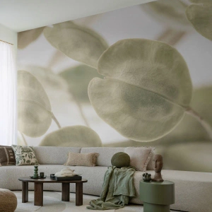 Papier Peint Autocollant Deluxe Sticker - Au commencement il y avait des feuilles... - Fleurs, Calme, Feuilles - 500x350 cm