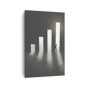 Impression sur toile - Image sur toile - Croissance symbolique sous forme de passages éclairés par la lumière - 80x120cm - Succès – impression - Décoration murale moderne pour le salon et la chambre ARTTOR