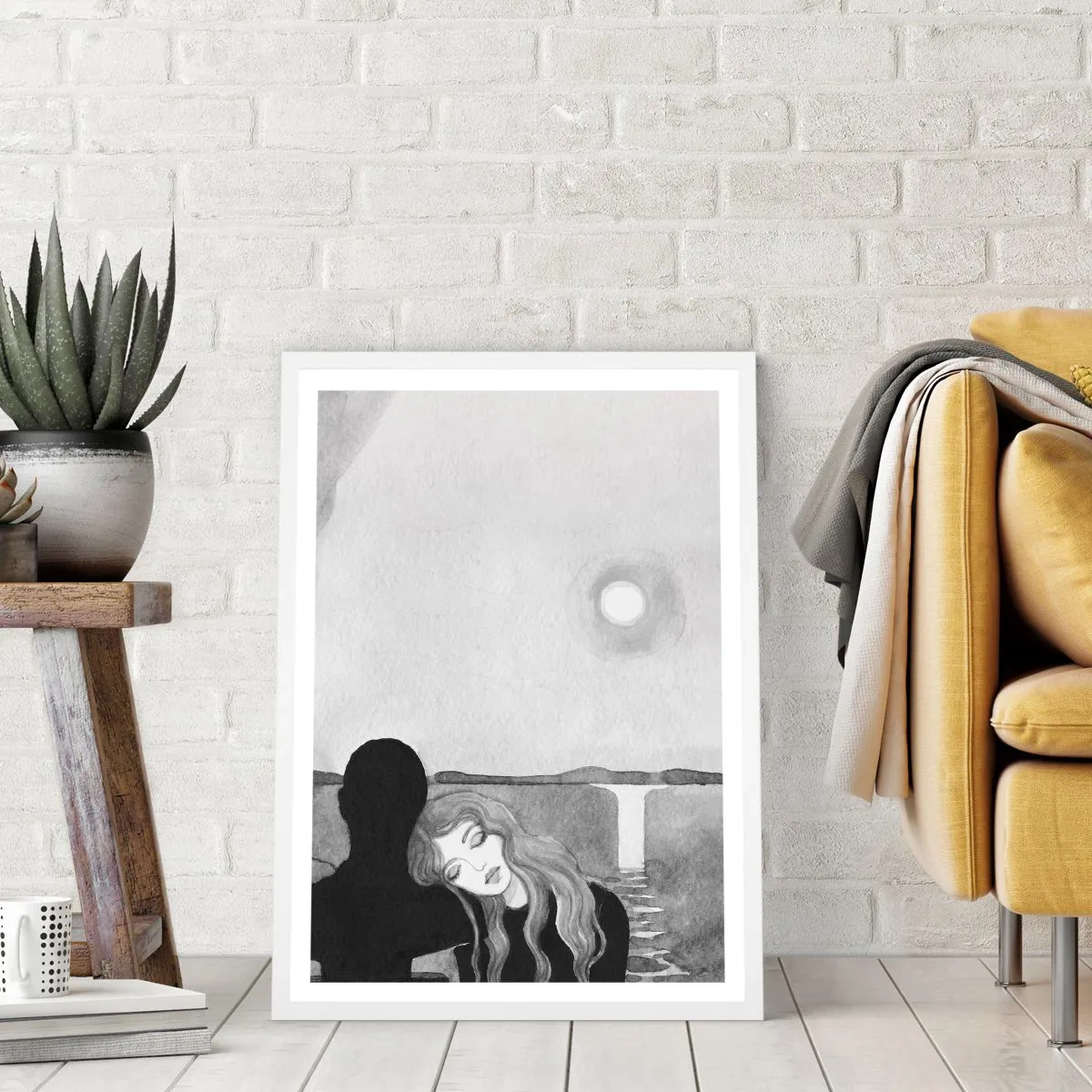 Affiche dans un cadre blanc - Poster - Toujours un secret - 30x40 cm