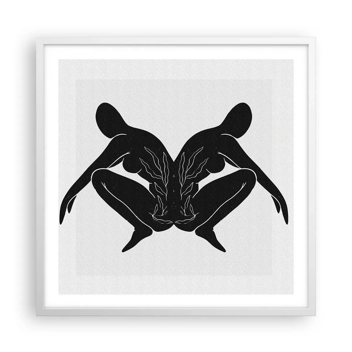 Affiche dans un cadre blanc - Poster - Une âme commune - 60x60 cm