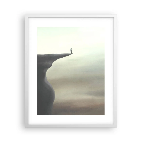 Affiche dans un cadre blanc - Poster - Tout en haut, bien entendu! - 40x50 cm