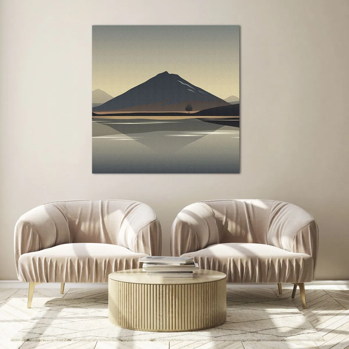 Impression sur verre - Image sur verre - Reflet de miroir - 30x30 cm