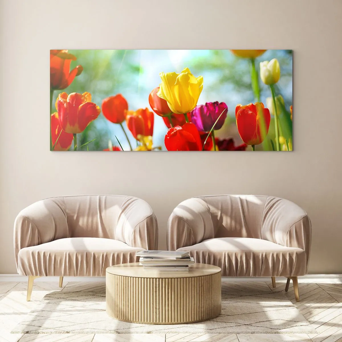 Impression sur verre - Image sur verre - Toutes les couleurs du soleil - 100x40 cm