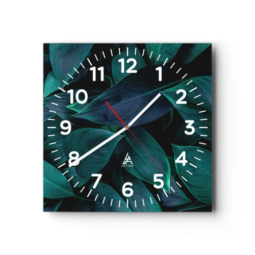 Horloge murale - Pendule murale - le vert lui-même - 30x30 cm