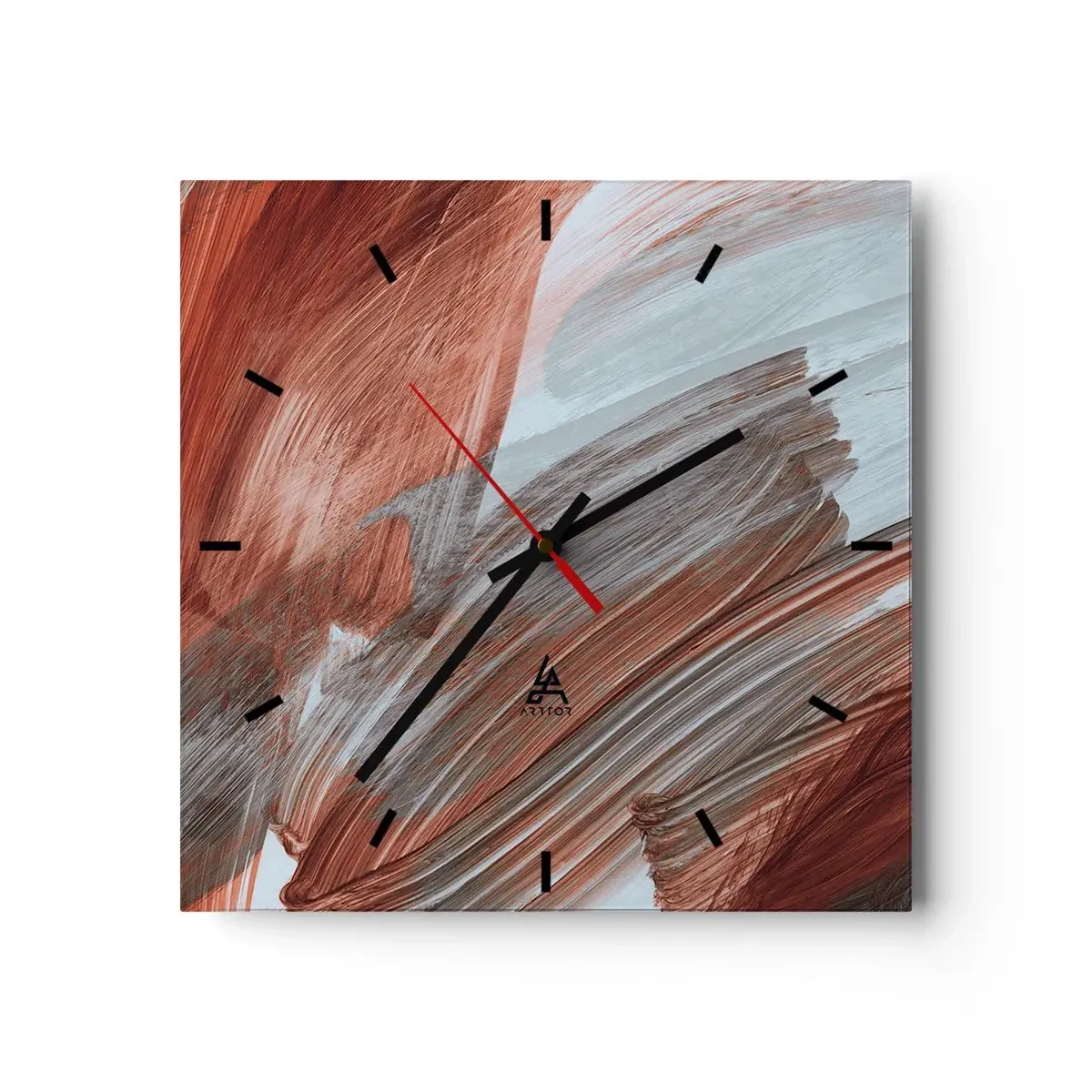 Horloge murale - Pendule murale - Abstraction venteuse et automnale - 40x40 cm
