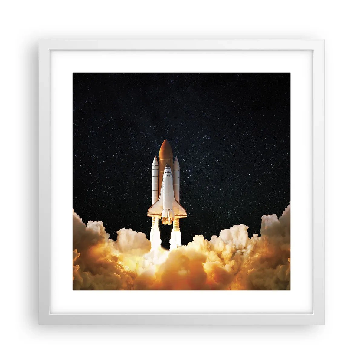 Affiche dans un cadre blanc - Poster - Ad astra! - 40x40 cm